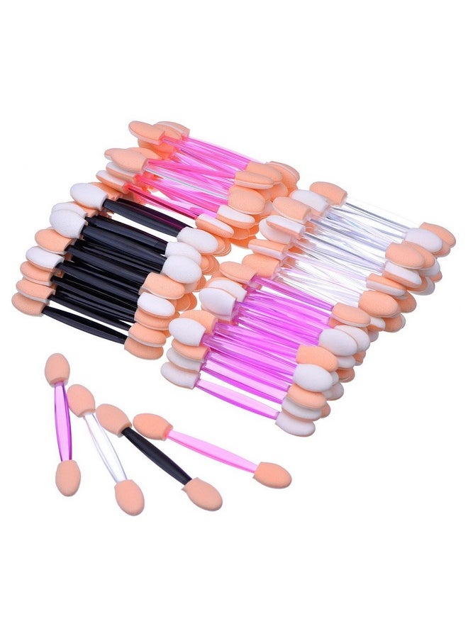 La Tartelette - 100 Pack Disposable Eye Shadow Brush Sponge Dual Sided Oval Tipped Makeup Applicator Tool Multicolor - Image 1