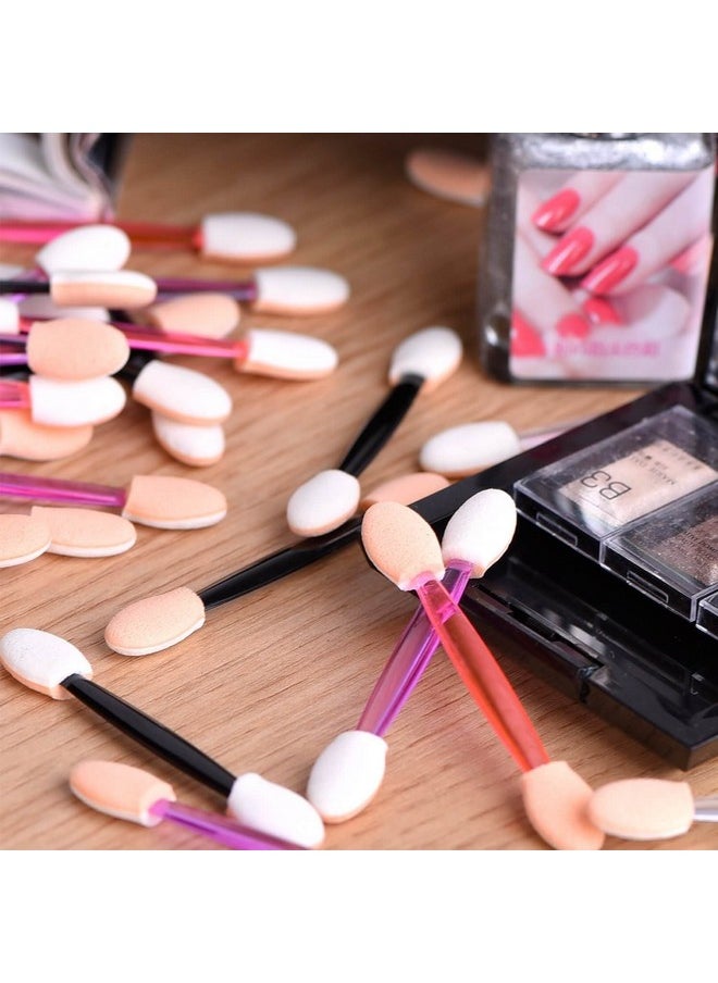 La Tartelette - 100 Pack Disposable Eye Shadow Brush Sponge Dual Sided Oval Tipped Makeup Applicator Tool Multicolor - Image 1