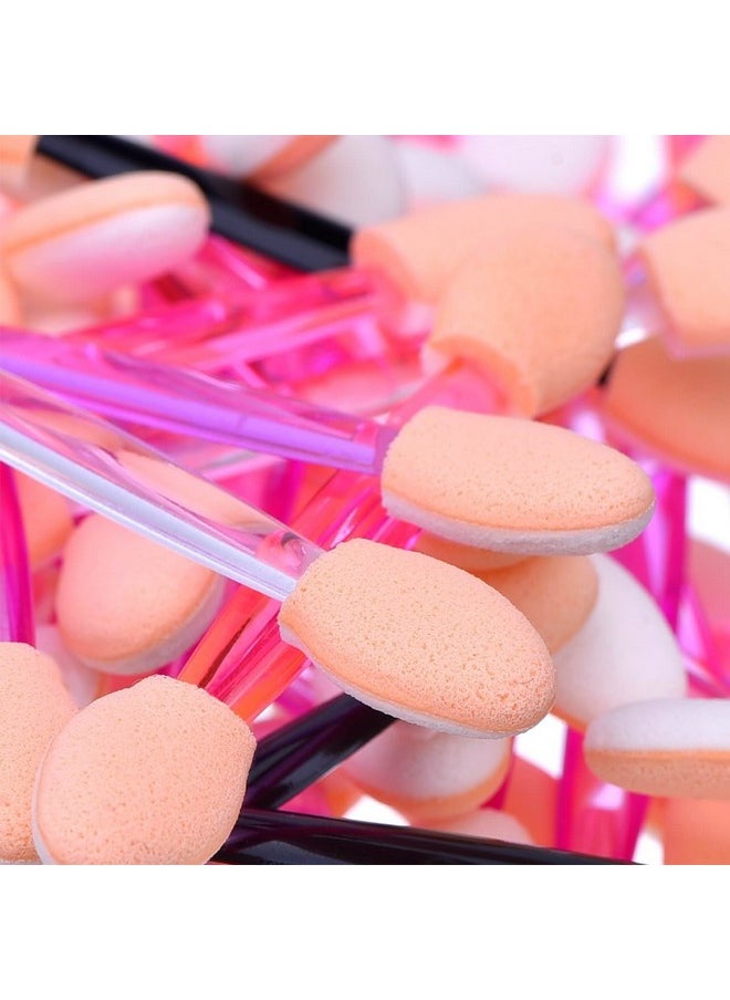 La Tartelette - 100 Pack Disposable Eye Shadow Brush Sponge Dual Sided Oval Tipped Makeup Applicator Tool Multicolor - Image 1