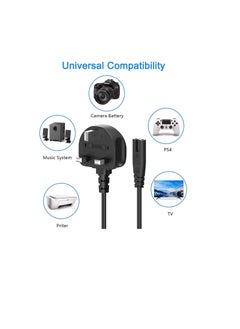Terabyte 2 Prong AC Power Cord Cable for Samsung LG TCL Sony TV Compatible HP Printer PS3 PS4 PS5 UK AC Wall Plug  - Image 2
