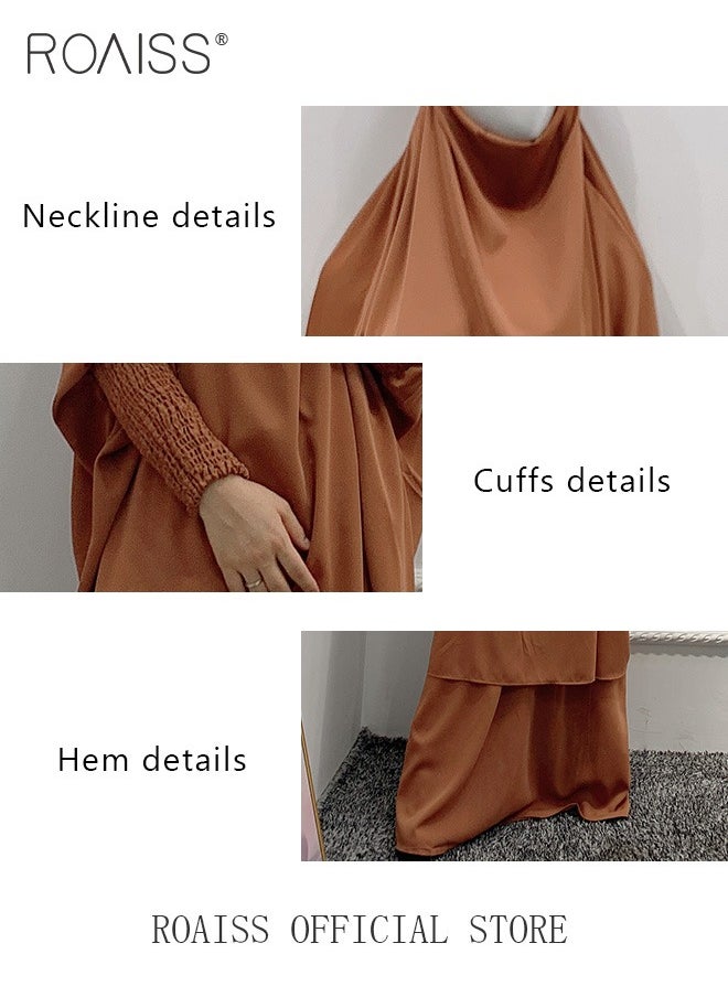 roaiss - 2-Piece Ladies Abaya Style Abaya Dress Ladies Ethnic Traditional Wear - Image 1