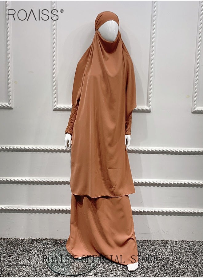 roaiss - 2-Piece Ladies Abaya Style Abaya Dress Ladies Ethnic Traditional Wear - Image 1