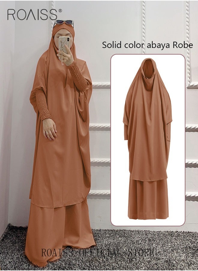 roaiss - 2-Piece Ladies Abaya Style Abaya Dress Ladies Ethnic Traditional Wear - Image 1