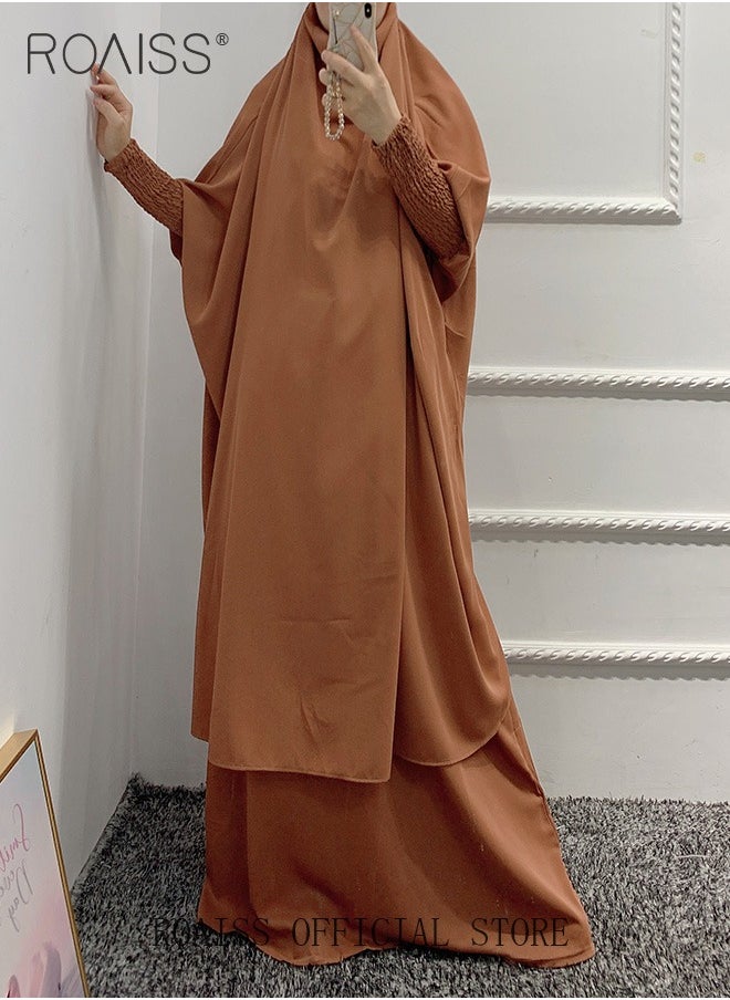 roaiss - 2-Piece Ladies Abaya Style Abaya Dress Ladies Ethnic Traditional Wear - Image 1