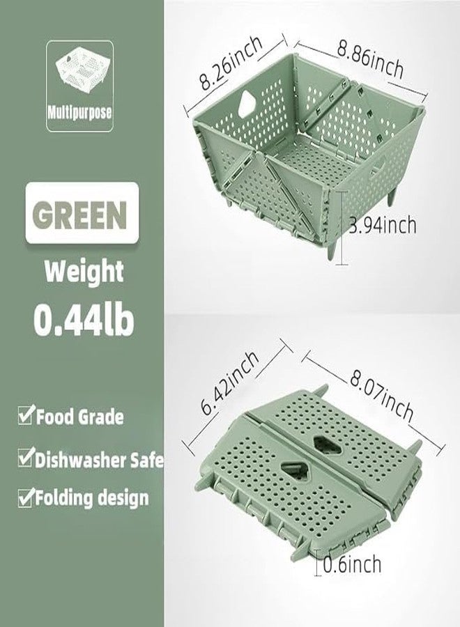 Darvio Collapsible Strainers and Colanders for Kitchen, Plastic Foldable Storage Basket, Space-Saving, BPA-Free, Dishwasher Safe Sink Drainage Basket for Fruits, Vegetables - Image 2
