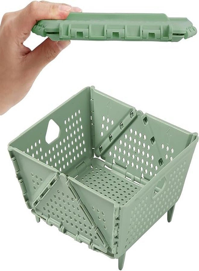 Darvio Collapsible Strainers and Colanders for Kitchen, Plastic Foldable Storage Basket, Space-Saving, BPA-Free, Dishwasher Safe Sink Drainage Basket for Fruits, Vegetables - Image 1