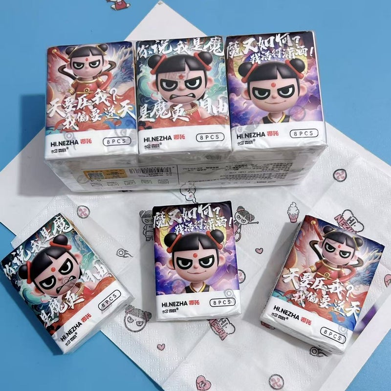 Printed Handkerchief Paper Kt Cat Parchia Dog Printed Paper Towel Portable Small Package Facial Tissue Toilet Paper Color Napkin - Image 1