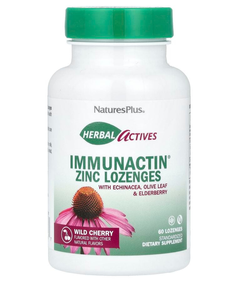 Herbal Actives ImmunActin® Zinc Lozenges Wild Cherry 60 Lozenges