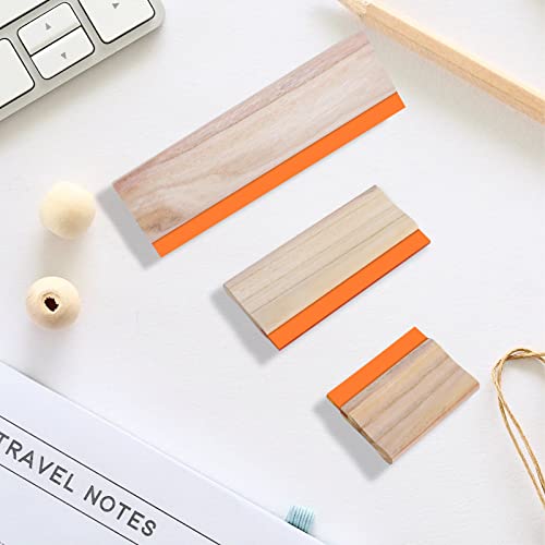 Piwerod Screen Printing Squeegee, 5.9 inch/9.4 inch/13.7 inch, 75 Durometer Wooden Ink Silk Stencil Scraper for Screen Printing Water Squeegee, 3PCS - Image 5