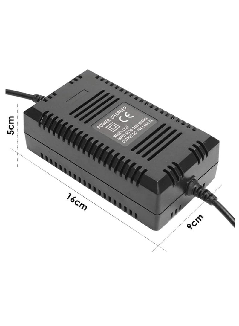 TIGER New 24V 2A Power Charger for Electric Scooter || Universal Power Supply Adapter with Three Port Inline Female Connector – Fast Charging Replacement Charger for E-Scooters, Hoverboards, Mobility Scooters & More – Compact & Safe Design  - Image 2