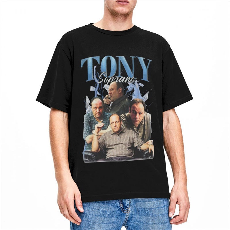 Men'S T-Shirt Tony Soprano T-Shirts Fashion The Meadow Sopra - Image 1