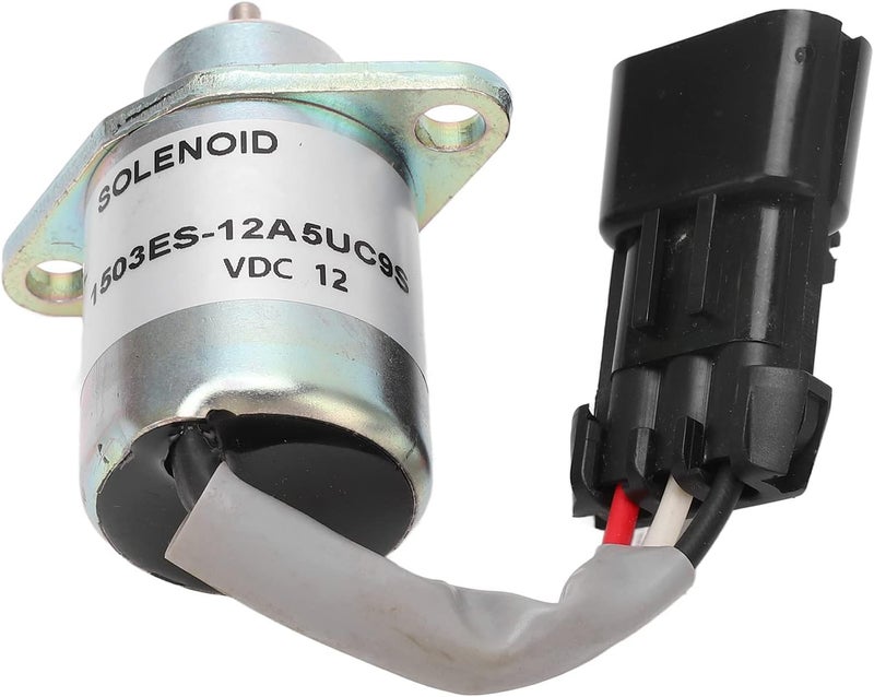 Shutdown Solenoid Valve 1503ES 12A5UC9S, Fuel Shut Off Stop Solenoid Valve for 12V, Compact Size with Aluminum Alloy and ABS Material, Accuracy - Image 1