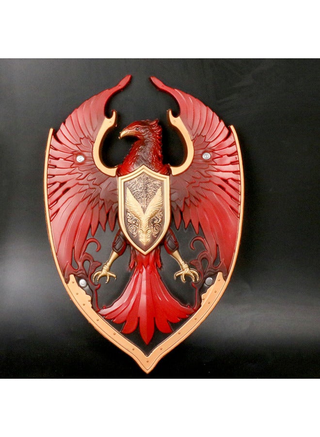 Toy Sword Simulation Vermilion Sword Shield Children's Toy Sword Soft Rubber Material PU Sword Set Sword Toy-Color:Vermilion Bird Sword Shield  - Image 4