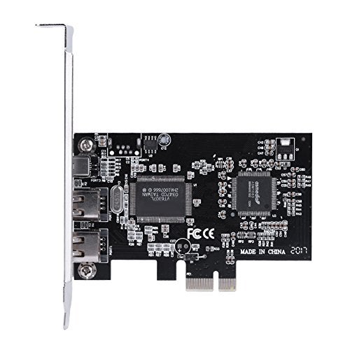 Zopsc 2.5Gb/s High Speed PCI Express Adapter Network Card with Firewire Cable, IEEE 1394b IEEE 1394-1995 IEEE for Server Vista Fully Full Duplex Channel PCI-E Firewire - Image 1