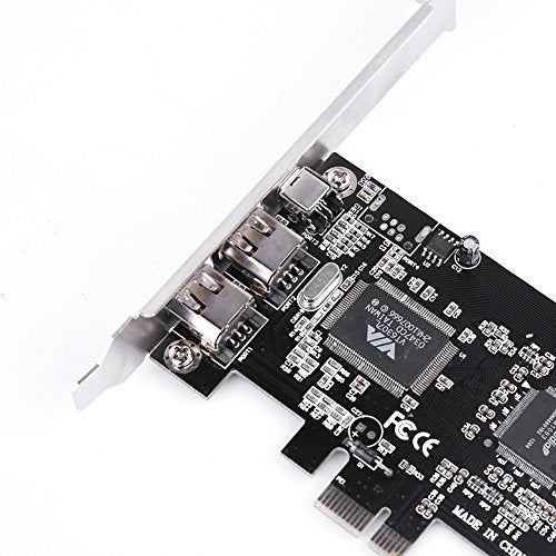 Zopsc 2.5Gb/s High Speed PCI Express Adapter Network Card with Firewire Cable, IEEE 1394b IEEE 1394-1995 IEEE for Server Vista Fully Full Duplex Channel PCI-E Firewire - Image 2