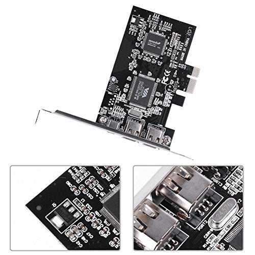 Zopsc 2.5Gb/s High Speed PCI Express Adapter Network Card with Firewire Cable, IEEE 1394b IEEE 1394-1995 IEEE for Server Vista Fully Full Duplex Channel PCI-E Firewire - Image 4