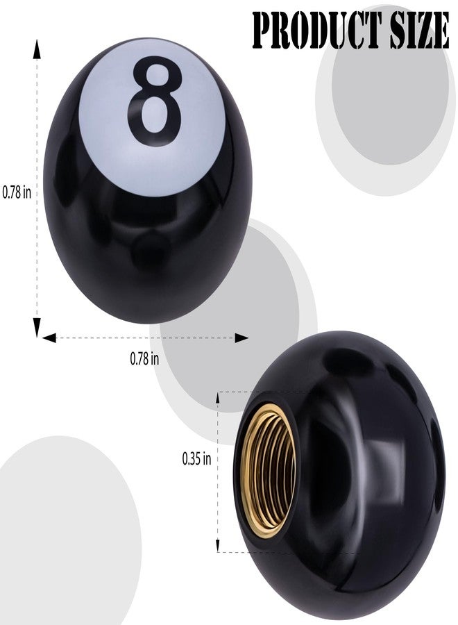 MEAJOO 4PCS 8 Ball Style Tire Valve Stem Caps, Universal Copper Core Dustproof Tire Valve Stem Covers for Cars, SUV, Trucks, Bikes, Motorcycles, Bicycles(Black) - Image 2