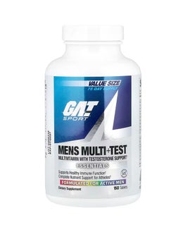 GAT SPORT GAT Men’s Multi+Test 150 Tablets – Complete Multivitamin for Active Men | Boosts Energy, Supports Testosterone & Promotes Athletic Performance | 75-Day Value Pack  - Image 2