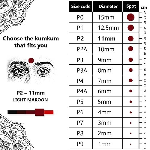 Eyetex Pallavi Sticker Bindi/Pottu|Round|Aloe Vera & Papaya Extracts|Breathable Non-Irritating Velvet Fabric|P2|Light Maroon|20 Flaps - Image 4