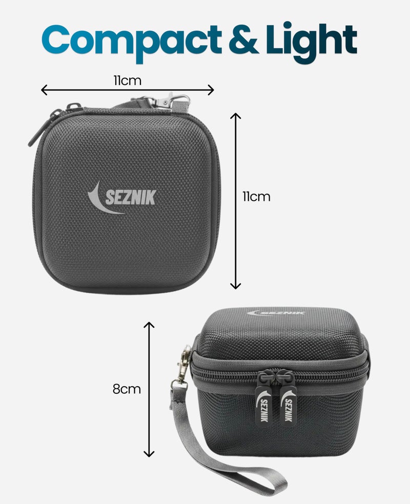 SEZNIK Portable Carrying Case for Mini Printer, Camera, Receipt Printer, Multi Purpose Travel Organizer for Earphones, USB Drives, Memory Cards, and Cables Bag (Grey) - Image 2