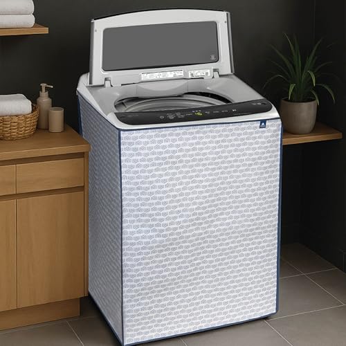 Homestrap Top Load Washing Machine Cover | Waterproof & Dustproof Fabric Protector | Fits 6–7.5 kg Fully Automatic Machines | Compatible with LG, Samsung, Whirlpool, IFB & More | WHITE - Image 1