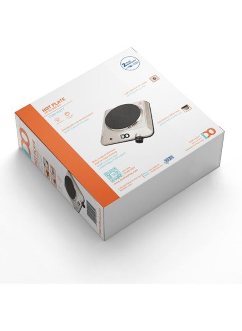 ايدو لوح تسخين فردي كهربائي اي دو، 1500 وات، اسود وفضي - HP1E1500-SV  - Image 2