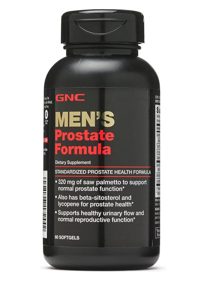 GNC Men's Prostate Formula Supports Normal Reproductive Function 60 Softgels 30 Servings - Image 1