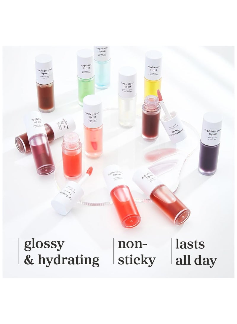 NOONI Korean Lip Oil - Appleplum | Long-Lasting, Moisturizing, Plumping, Revitalizing for Dry Lips, Waterproof, No Peel Off, Korean Tint, Hydrating, Nourishing Crystal Clear, 0.12 FL Oz - Image 5