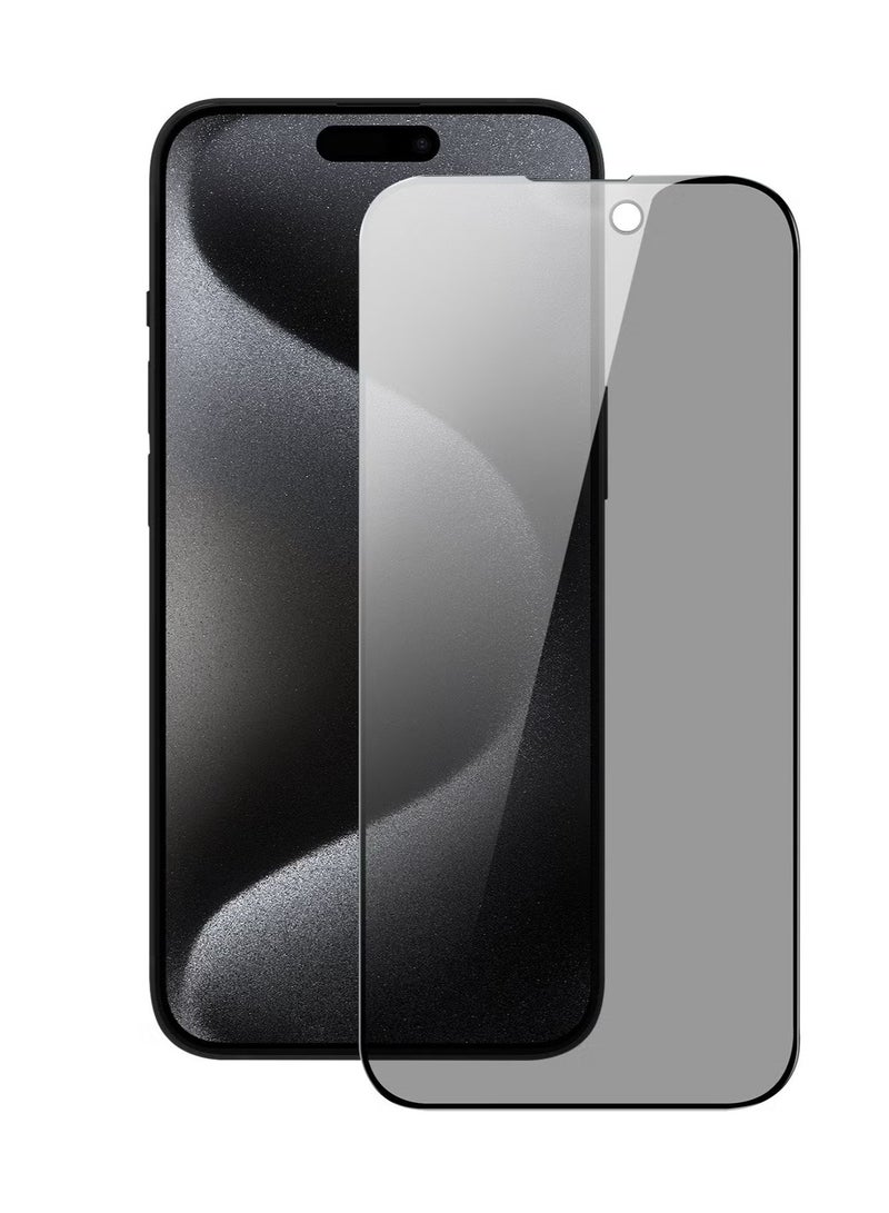 Privacy Glass for iPhone 15 Pro Screen Protector Tempered Glass Full Glue Edge-to-Edge Protector for iPhone 15 Pro (2023) - Image 1