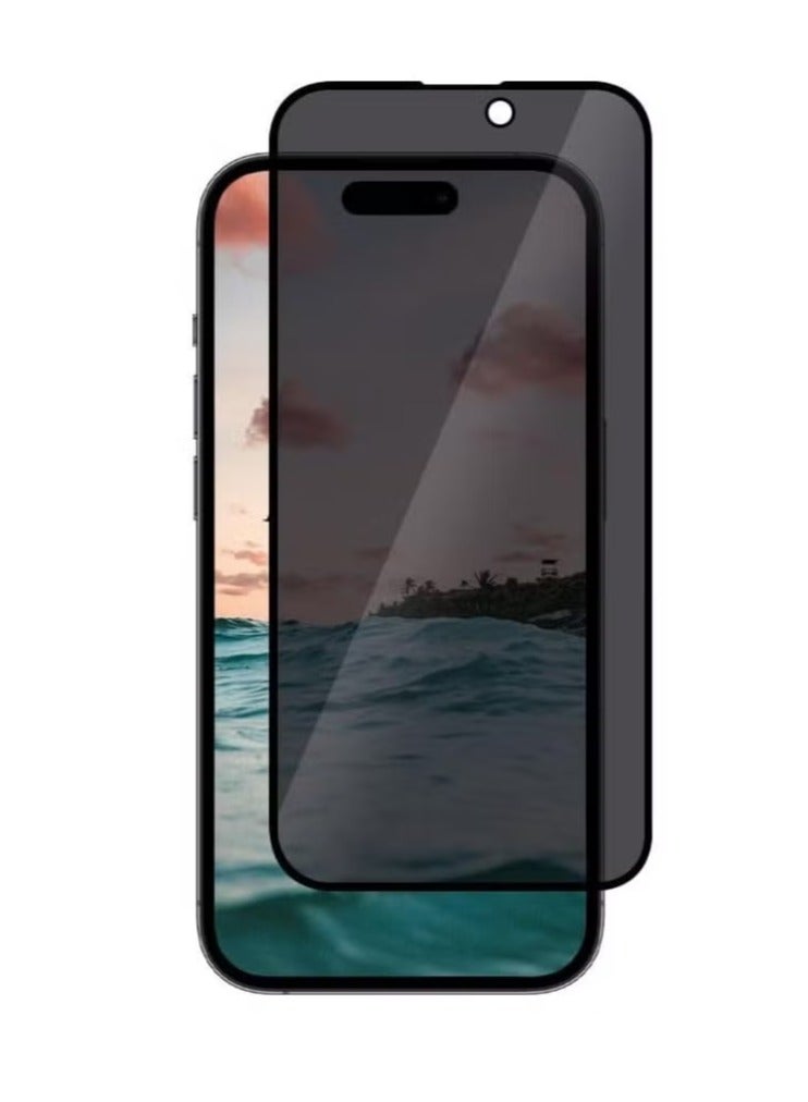 Privacy Glass for iPhone 15 Pro Screen Protector Tempered Glass Full Glue Edge-to-Edge Protector for iPhone 15 Pro (2023) - Image 2