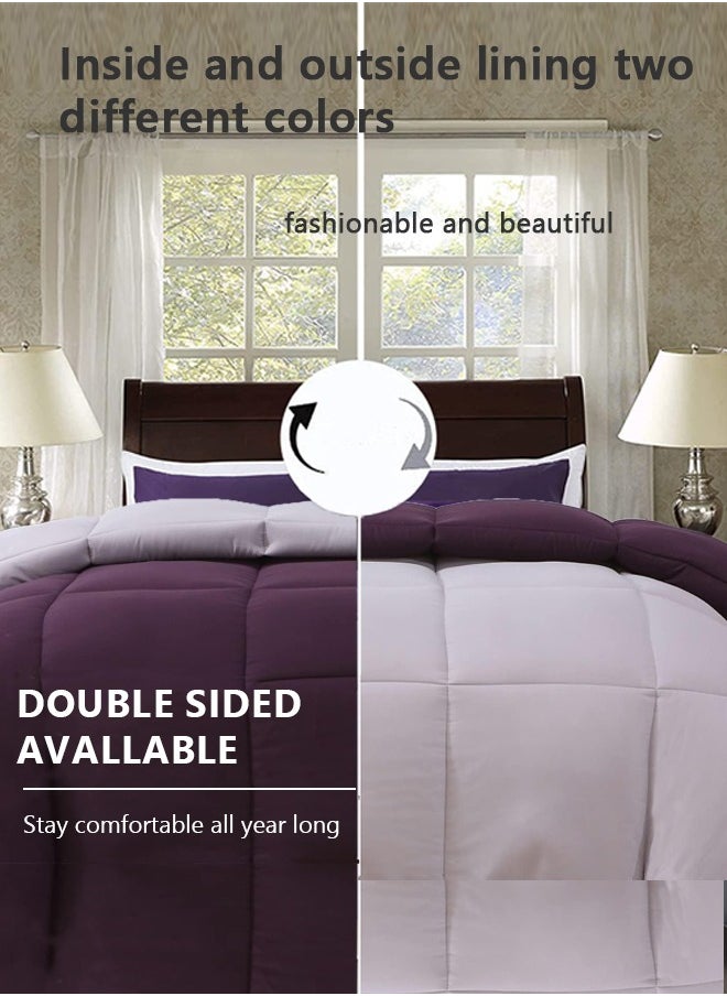 Arabest Duvet,Reversible Down Alternative Comforter, Ultra Soft Brushed Microfiber Lightweight,All Season Quilt King Size(200x230cm)  - Image 2