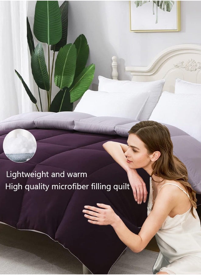 Arabest Duvet,Reversible Down Alternative Comforter, Ultra Soft Brushed Microfiber Lightweight,All Season Quilt King Size(200x230cm)  - Image 3