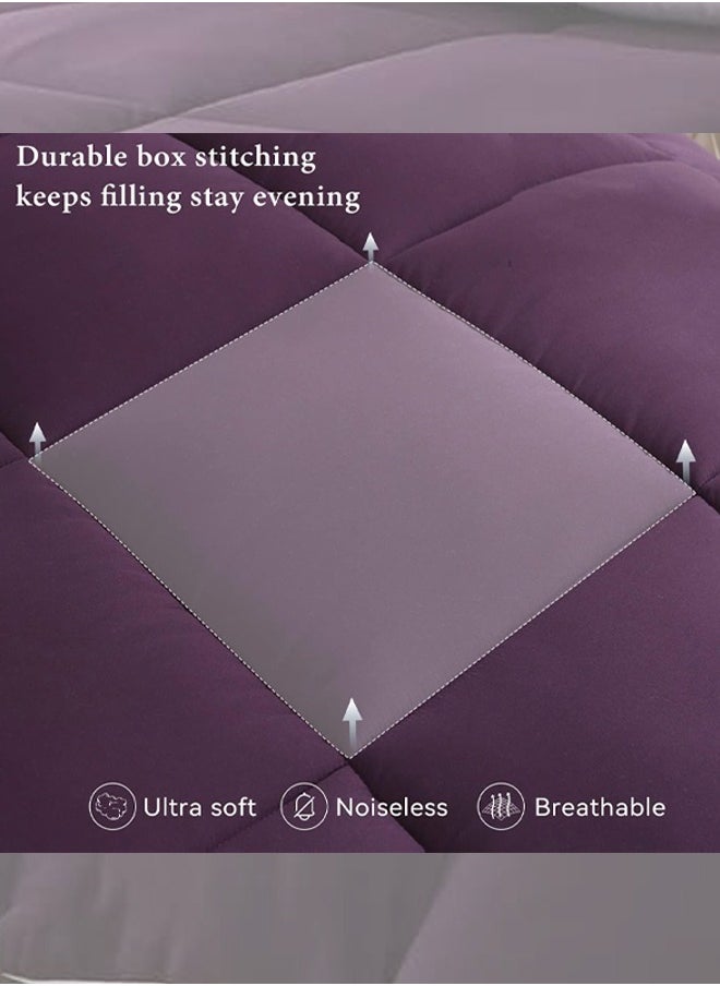 Arabest Duvet,Reversible Down Alternative Comforter, Ultra Soft Brushed Microfiber Lightweight,All Season Quilt King Size(200x230cm)  - Image 5