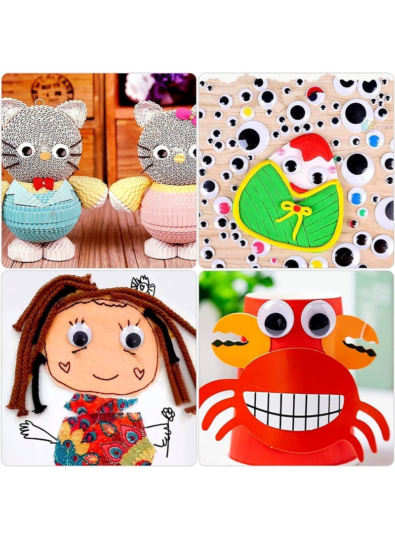 Flamingo Googly Eyes Self Adhesive Craft Eyes, 80 PCS Stick On Wiggle Eyes Plastic Sticky Wobbly Eyes, Round Doll Eyes for DIY Scrapbooking Toy Accessories Children Kid Craft Arts (Black) - Image 3