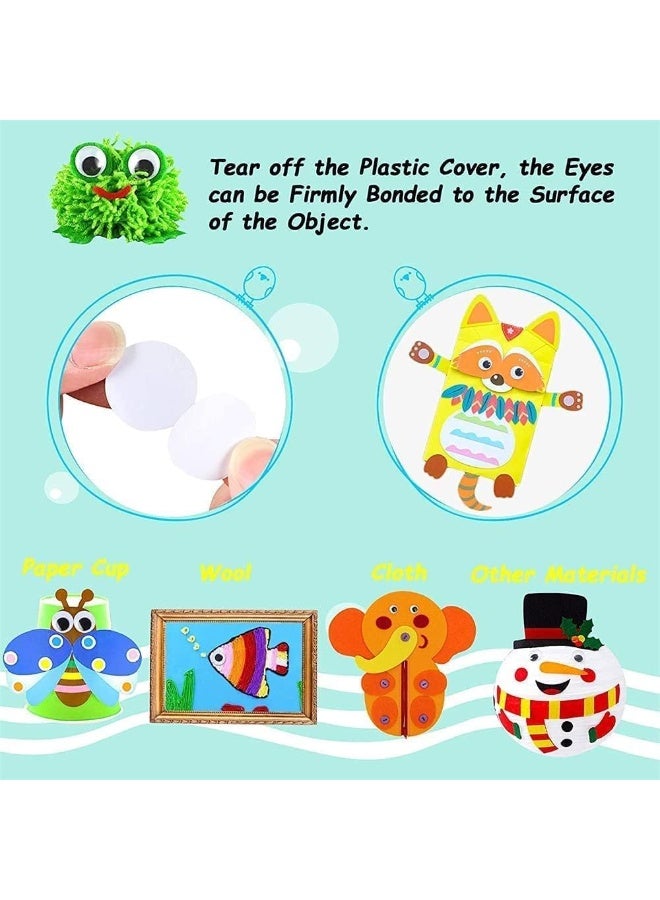 Flamingo Googly Eyes Self Adhesive Craft Eyes, 80 PCS Stick On Wiggle Eyes Plastic Sticky Wobbly Eyes, Round Doll Eyes for DIY Scrapbooking Toy Accessories Children Kid Craft Arts (Black) - Image 4