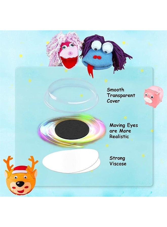 Flamingo Googly Eyes Self Adhesive Craft Eyes, 80 PCS Stick On Wiggle Eyes Plastic Sticky Wobbly Eyes, Round Doll Eyes for DIY Scrapbooking Toy Accessories Children Kid Craft Arts (Black) - Image 5