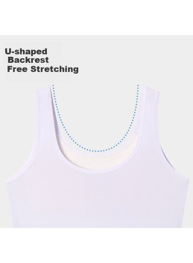 Long time companion Jiusuiban Children's Underwear Girls 8-10 Years Old Class A Developmental Youth Bra Middle School Student 100% Mulberry Silk High Elastic U-back Vest - Image 4