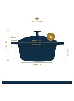 MASTERCLASS MasterClass Cast Aluminium 4L Round Casserole Dish with Lid  - Image 2