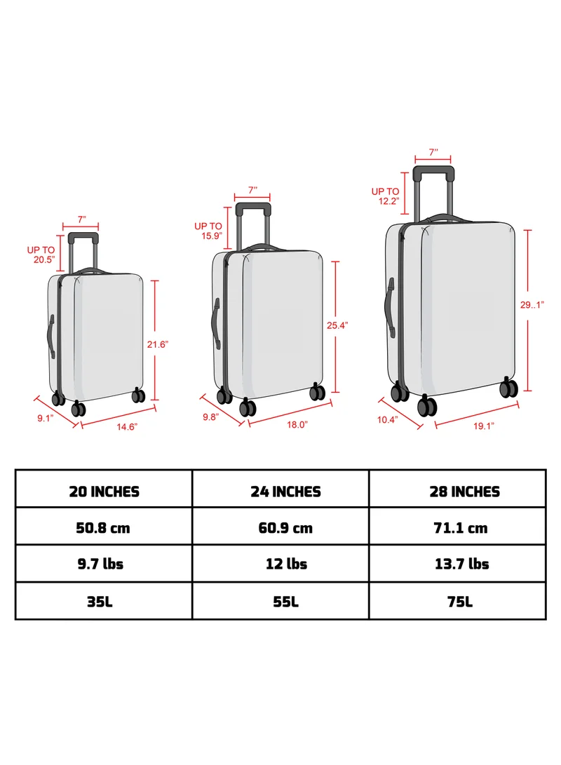 ريفلكشين Reflection PP Luggage Set of 3, Scratchproof, Lightweight &amp; 360° Silent Wheels Suitcase, PP Hard Luggage Trolley, Travel Luggage with Spinner Wheels  (3pc Set, Rose Gold)