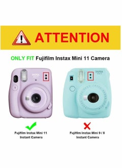 KASTWAVE Frankmate Protective Case for Fujifilm Instax Mini 11 Instant Camera - Premium Vegan Leather Bag Cover with Removable Adjustable Strap  - Image 3
