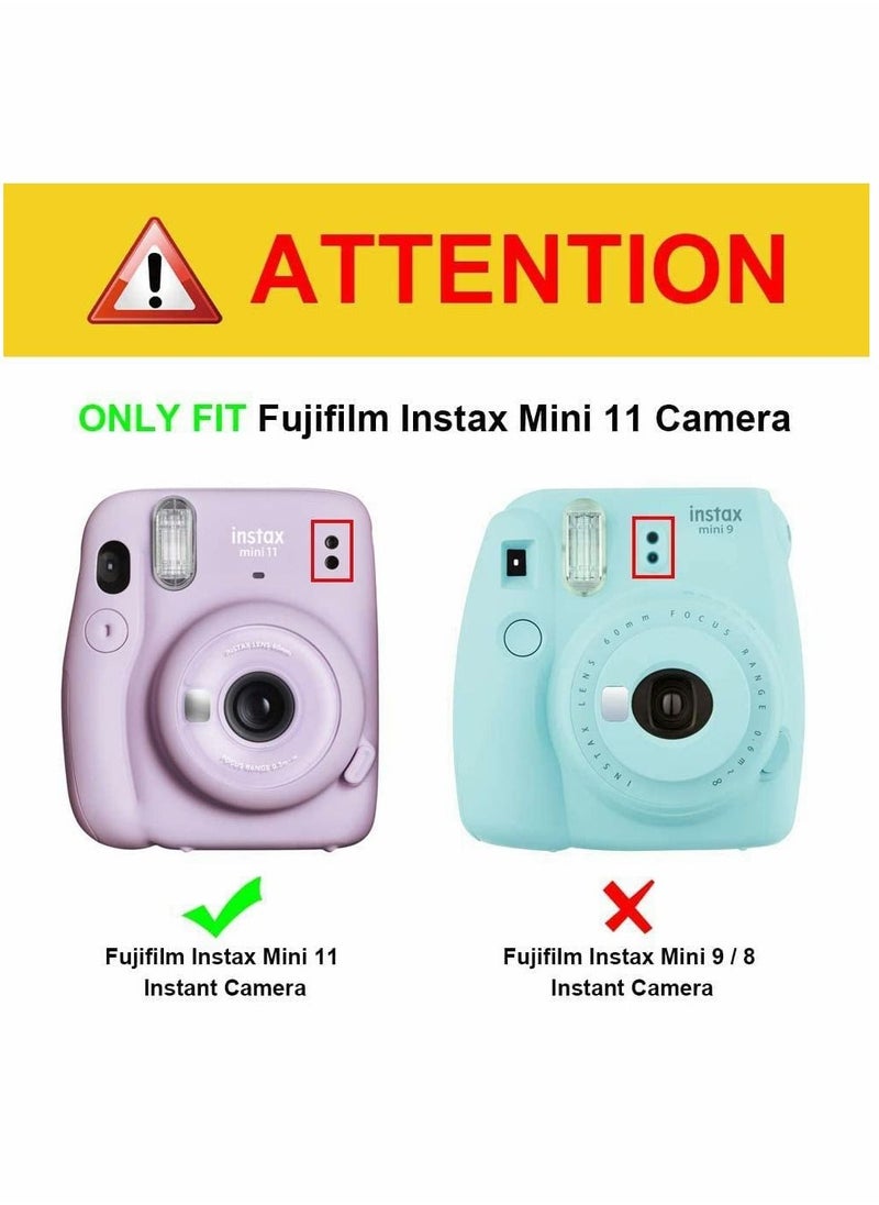 KASTWAVE Frankmate Protective Case for Fujifilm Instax Mini 11 Instant Camera - Premium Vegan Leather Bag Cover with Removable Adjustable Strap  - Image 3