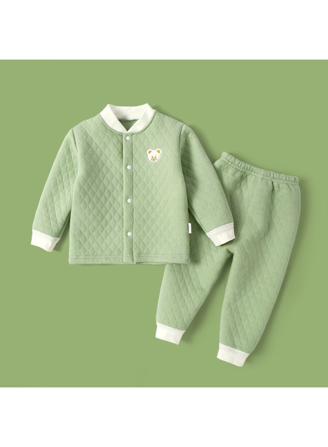 Baby Warm Suit Autumn And Winter Cotton Men's Baby's Autumn Clothing Female Baby's Underwear Spring And Autumn Thickened Cardigan Autumn Clothes Autumn Pants