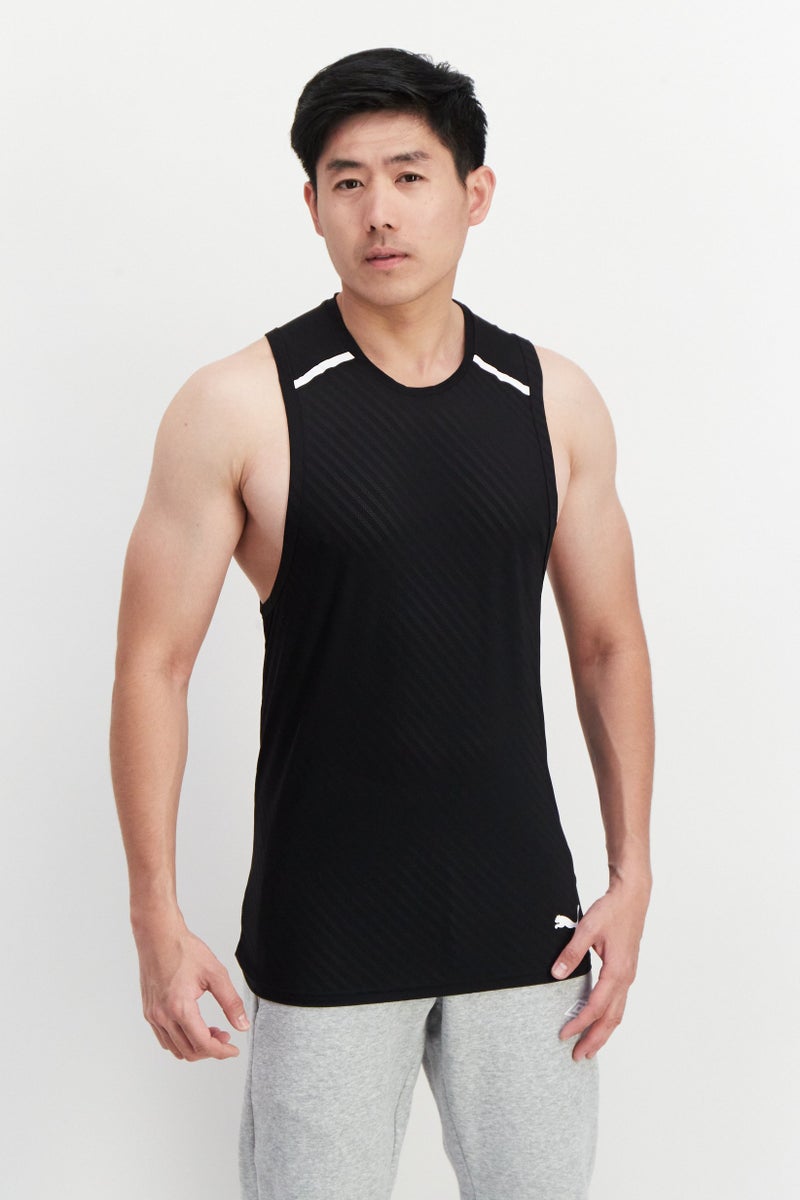PUMA Men Sportswear Fit Brand Logo Training T Shirt Vest, Black - Image 1