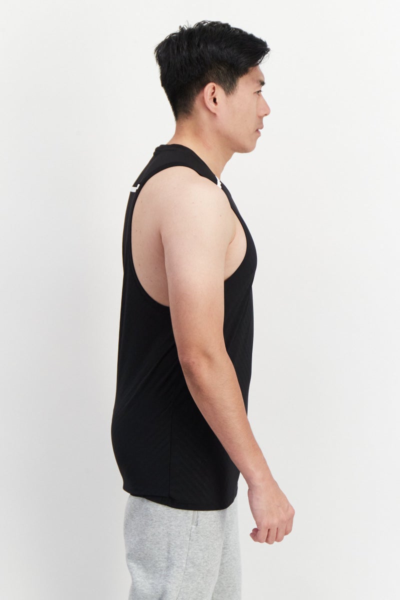 PUMA تي شيرت رياضي للرجال بشعار العلامة التجارية، أسود - Image 4