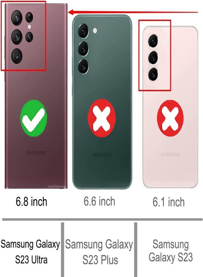 Jaorty Phone Case for Samsung Galaxy S23 Ultra Case with Card Holder for Women Girls (6.8 Inch), Galaxy S23 Ultra Case Wallet 360° Rotation Ring Kickstand with RFID Blocking PU Leather,Rose Gold - Image 2