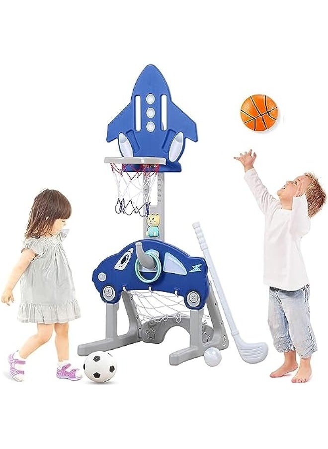 DURKU Toddler Basketball Hoop and Sports Activity Center - 5-in-1 Indoor\/Outdoor Fun!  - Image 1