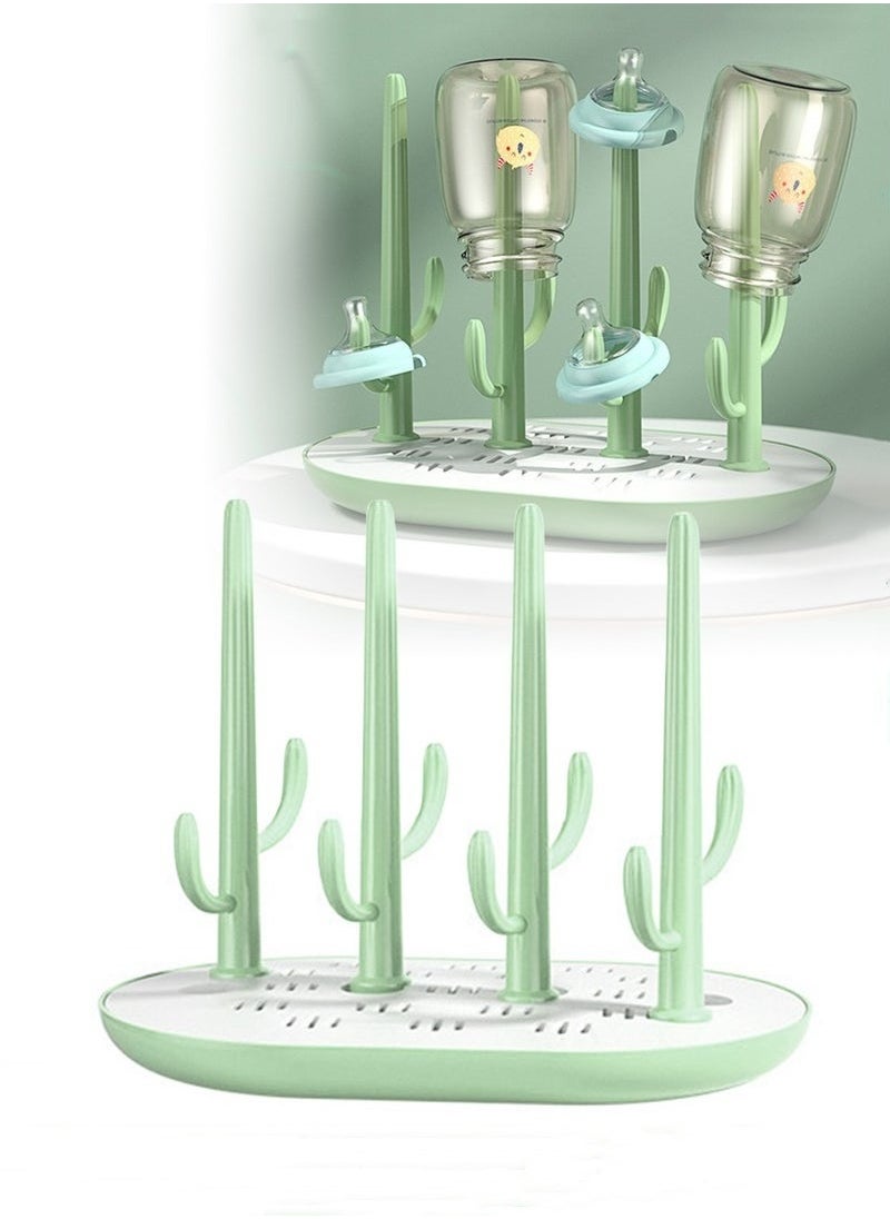 MIXDE Baby Bottle Drying Rack, Babies Feeding Bottle Drainer, BPA Free, Detachable Bottles Dryer, Bottle Holder Stand for Saving Place, Bottle Bracket Storage with Removable Brackets and Tray 