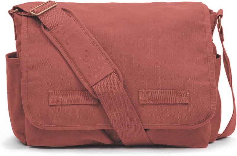 Sweetbriar Classic Vintage Messenger Bag - Original Heavyweight Cotton Canvas Shoulder Bag with Upgraded Features - Image 1