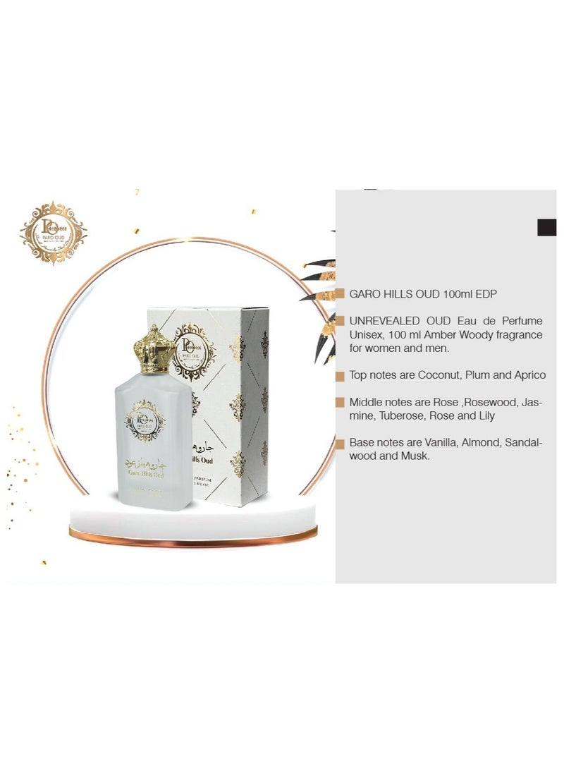 PARO OUD - GARO HILLS I PARO OUD I MADE IN UAE I Winter Perfume I Autumn/Winter Collection I Seasonal Perfume I Wedding Perfume I All-day Wear I Long-lasting I Fresh I Oriental I Eau de Parfum I Unisex Perfume I INSPIRED BY Rose of no man's land BYREDO I - Image 1