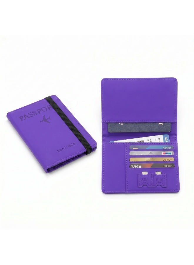Premium Travel Wallet & Passport Holder with Elastic Band | Water-Resistant Organizer with 4 Card Slots & 2 SIM Pockets - Image 5